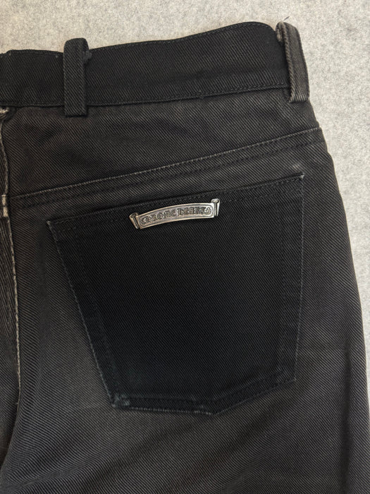 Chrome Hearts Fleur Knee Denim Jeans Black | Vitnage Clothing Store Canada