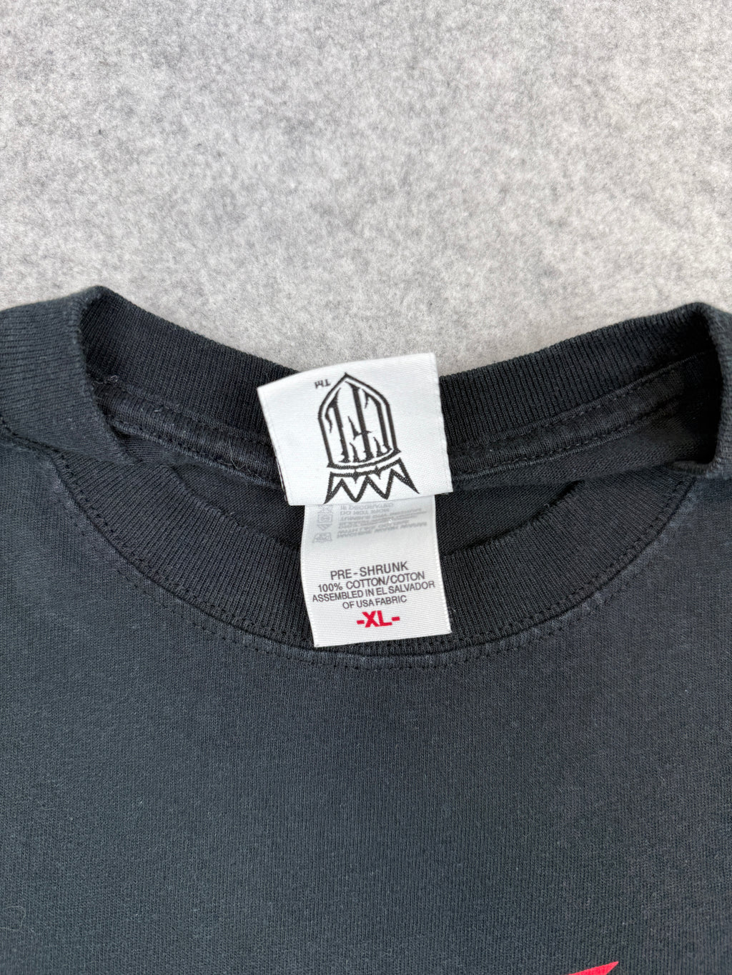 Vintage West Coast Choppers Pinstripe Cross Logo Tee Black/Red