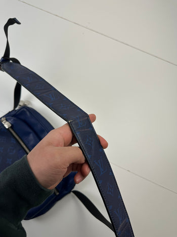 Louis Vuitton Outdoor Monogram Taiga Messenger Bag Blue