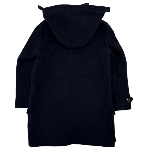 Vintage Burberry Wool Hooded Coat Navy | Vintage Clothing Store Canada