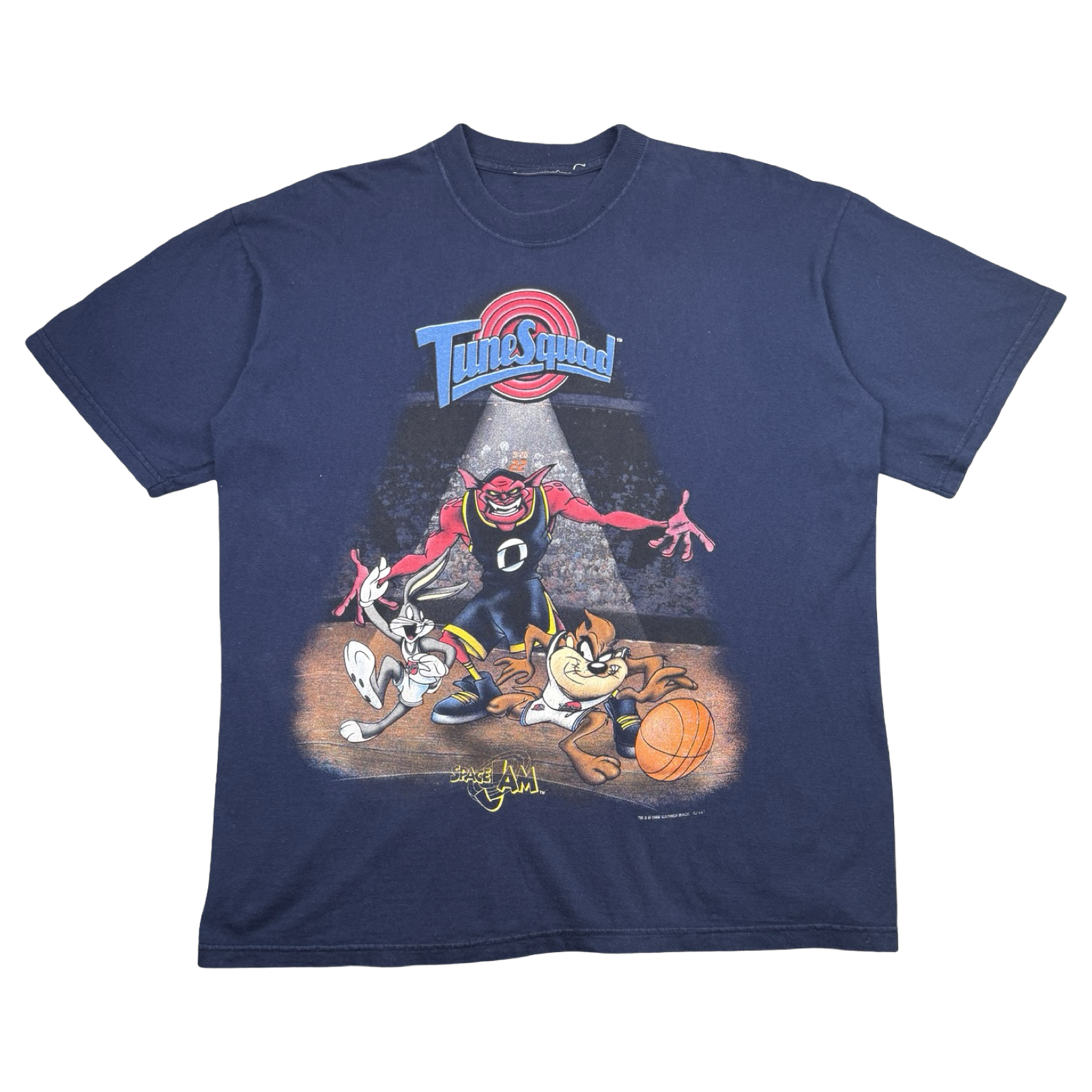 Vintage 90's Space Jam Pound Monstar Tee Navy