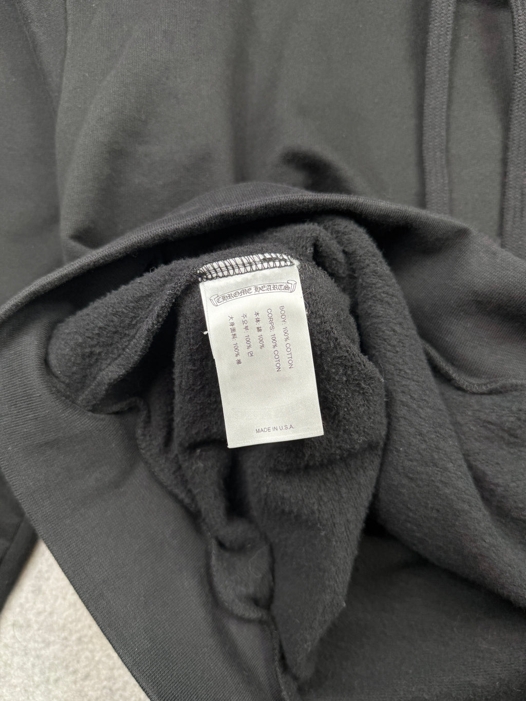 Chrome Hearts T Bar Logo USA Hoodie Black