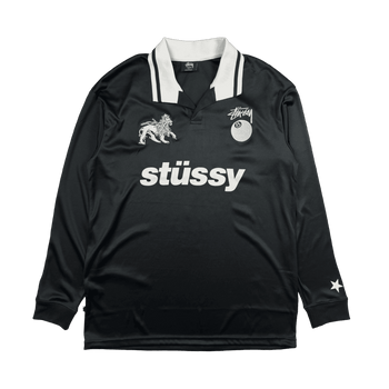 Stussy Football Polo L/S Jersey Black (USED)