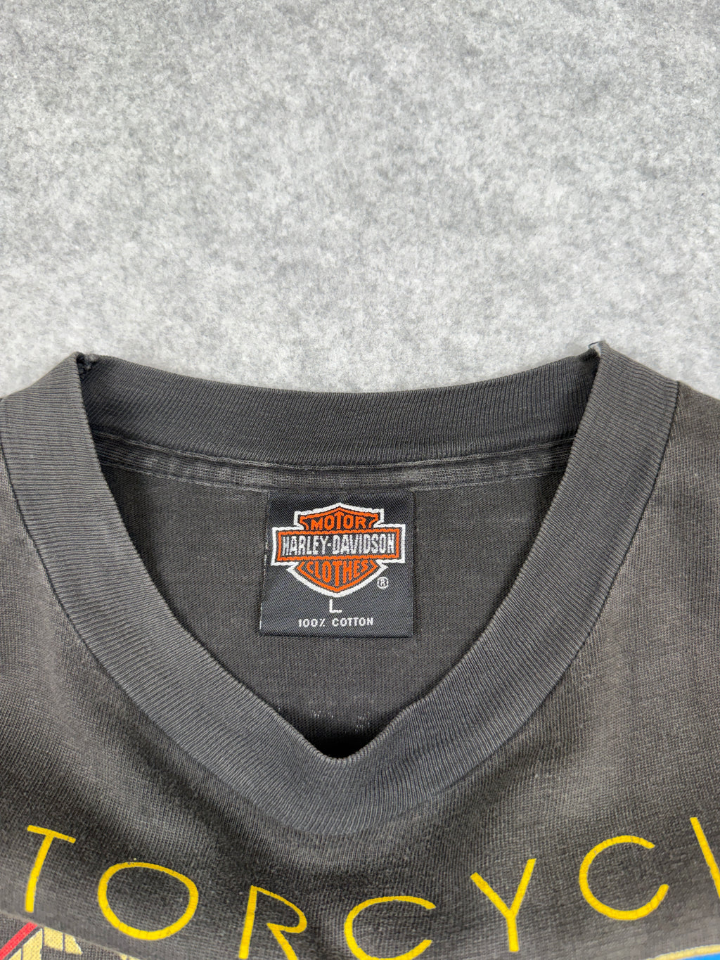 Vintage Harley Davidson New Zealand Kiwi Tee Black