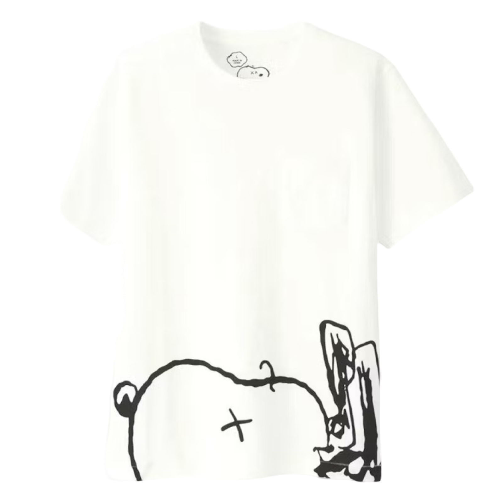 KAWS x Uniqlo x Peanuts Snoopy Face Pocket Tee White