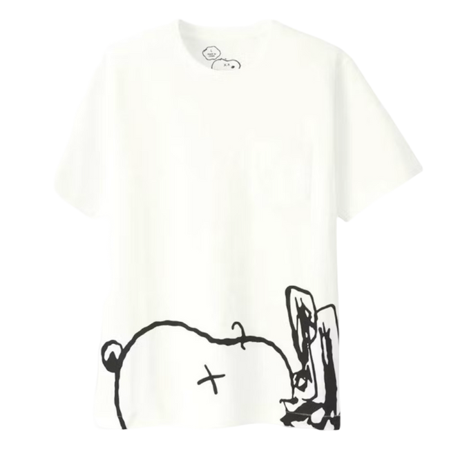 KAWS x Uniqlo x Peanuts Snoopy Face Pocket Tee White