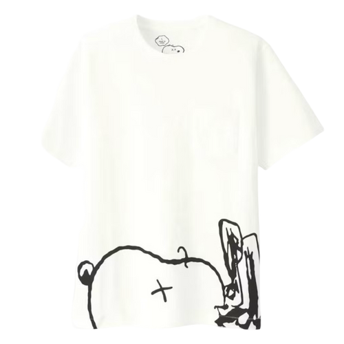 KAWS x Uniqlo x Peanuts Snoopy Face Pocket Tee White | Vintage Clothing Store Canada