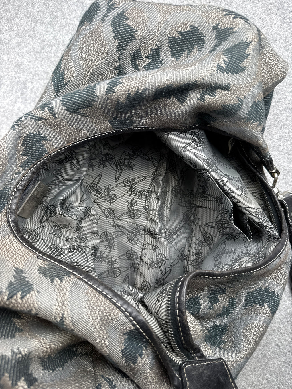 Vivienne Westwood Jacquard Hobo Shoulder Bag
