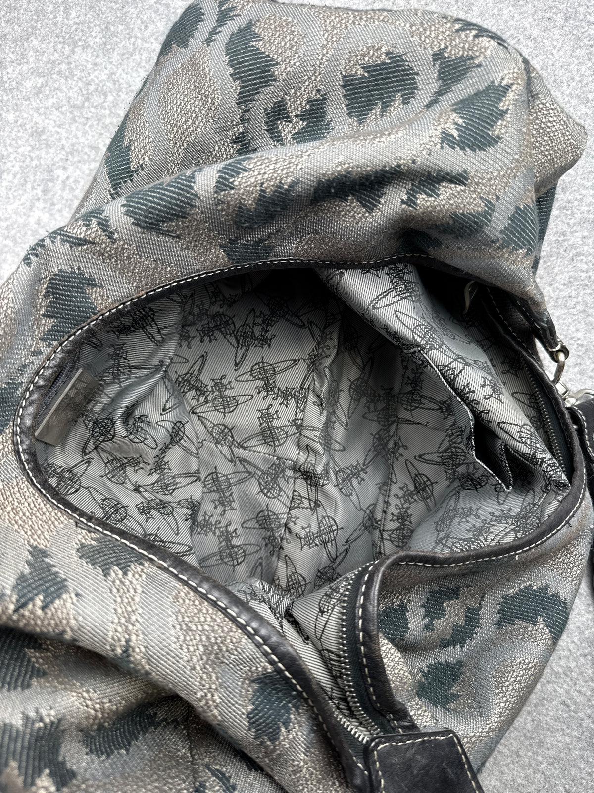 Vivienne Westwood Jacquard Hobo Shoulder Bag
