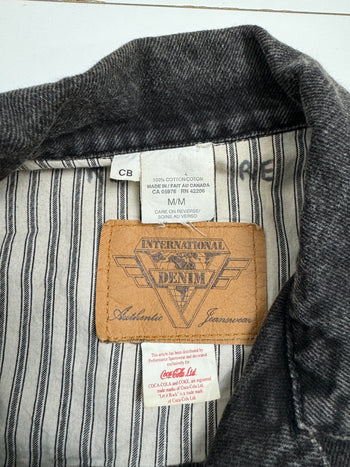 (M) Vintage Let It Rock Bryan Adams Denim Varsity Jacket