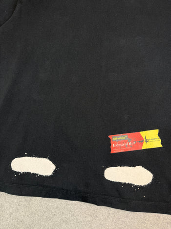 Off White x SSENSE Diagonal Spray Paint Tee Black (USED)