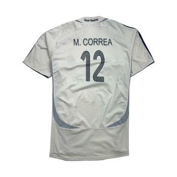 (L) Vintage Adidas M. Correa Real Madrid Kit Jersey White