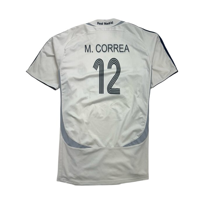 (L) Vintage Adidas M. Correa Real Madrid Kit Jersey White | Vitnage Clothing Store Canada