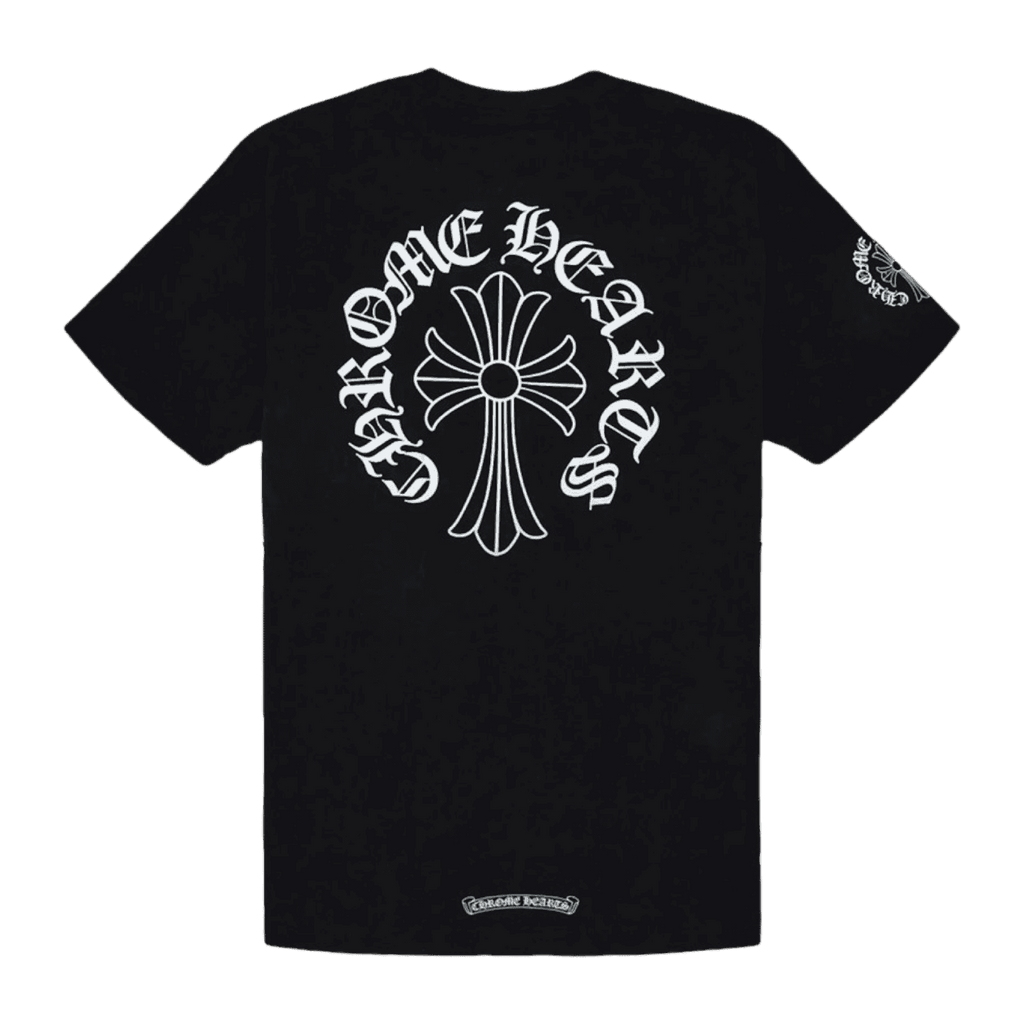 Chrome Hearts Neck Script Cross Pocket Tee Black