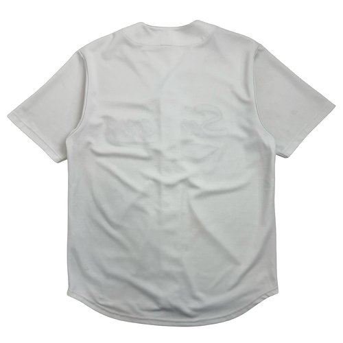 Supreme Snake Script Logo Baseball Jersey White (USED) | Vintage Clothing Store Canada