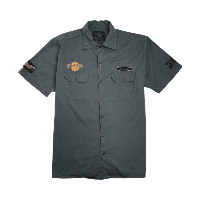 (XXL) Vintage Hard Rock Orlando Button-Up Shirt Black | Vitnage Clothing Store Canada