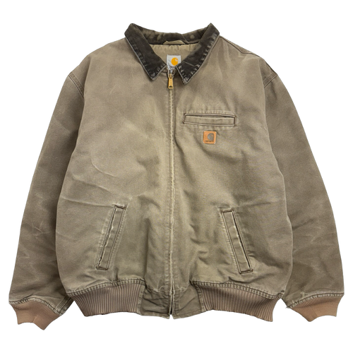Vintage 2000s Carhartt Santa Fe Work Jacket Beige | Vintage Clothing Store Canada