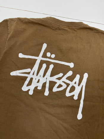 Stussy Basic Pigment Dyed Tee Brown (USED)