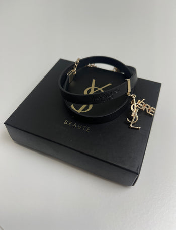 Yves Saint Laurent Beaute Leather Bracelet Choker