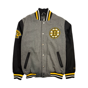 (L) Vintage Boston Bruins Varsity Jacket