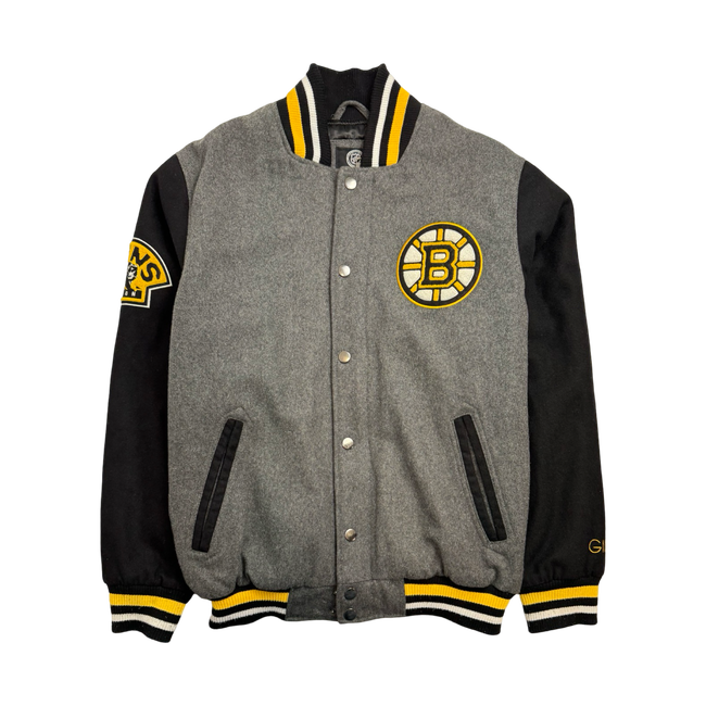 (L) Vintage Boston Bruins Varsity Jacket