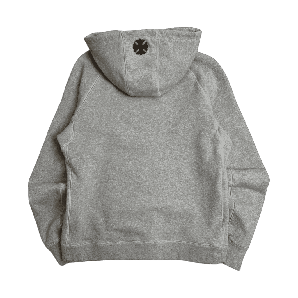 Chrome Hearts Embroidered Vertical Logo Hoodie Grey