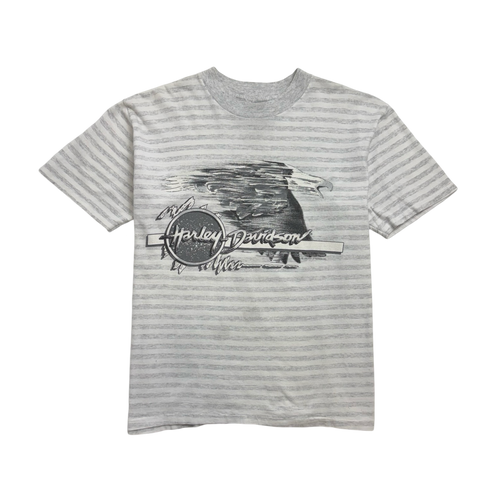 Vintage '91 Harley Davidson Stripe Tee White | Vintage Clothing Store Canada