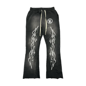 Hellstar Flame Flare Sweatpants Black