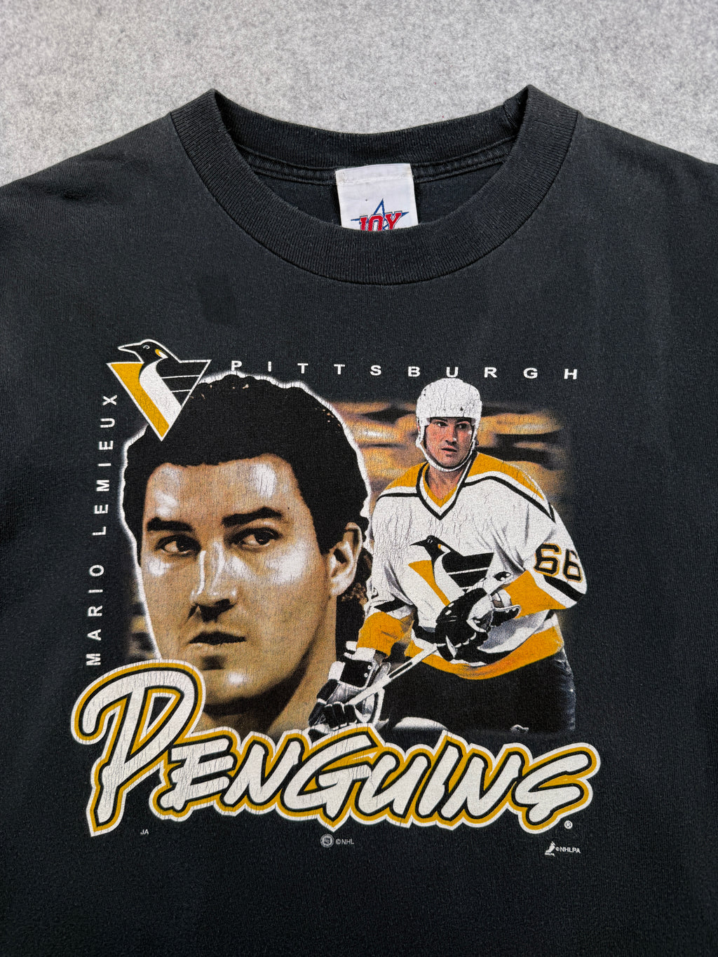 Vintage Pittsburgh Penguins Mario Lemieux Tee Black