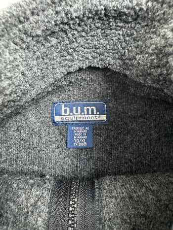 (L) Vintage B.U.M Equipment Zip-Up Vest Fleece