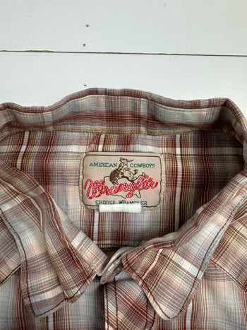 (L) Vintage 90s Wrangler Flannel Button Up