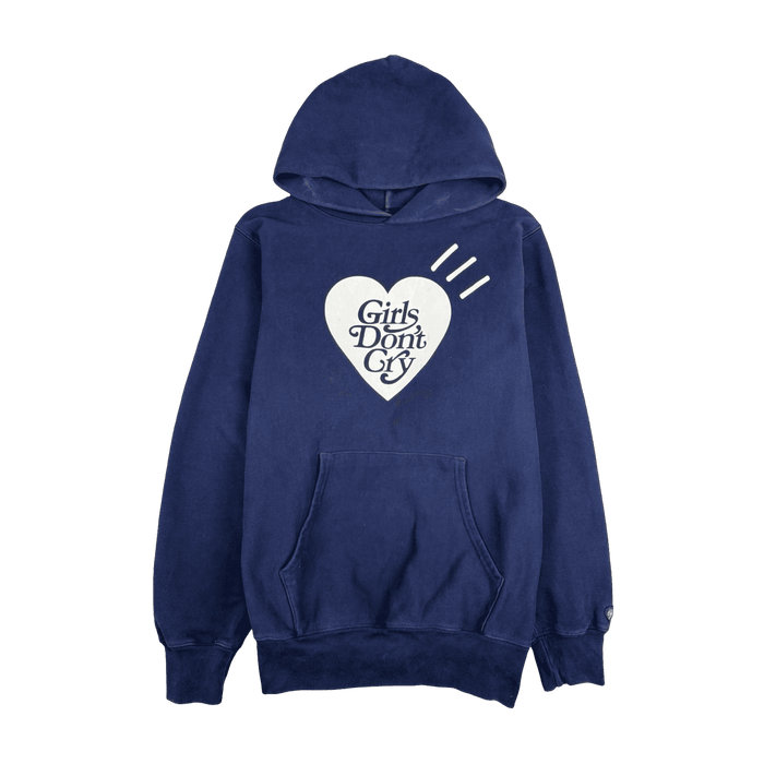 Girls Don’t Cry x Human Made Logo Hoodie Navy (USED) | Vitnage Clothing Store Canada