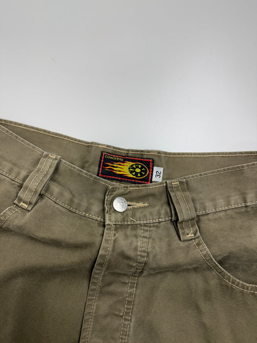 Concrete Side Pocket Embroidered Pants Olive | Vitnage Clothing Store Canada