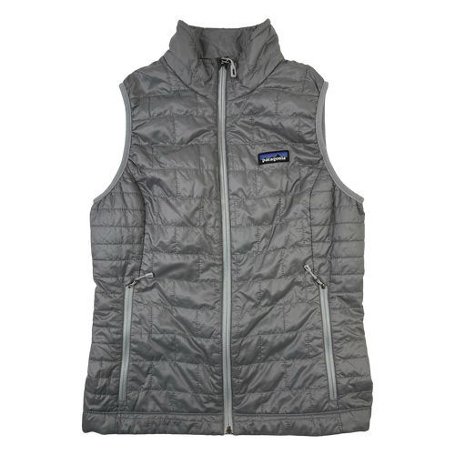 Women's Patagonia Nano Puff Vest Silver Grey | Vintage Clothing Store Canada