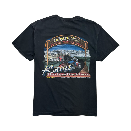 Vintage 2000s Kanes Harley Davidson Tee Black | Vintage Clothing Store Canada