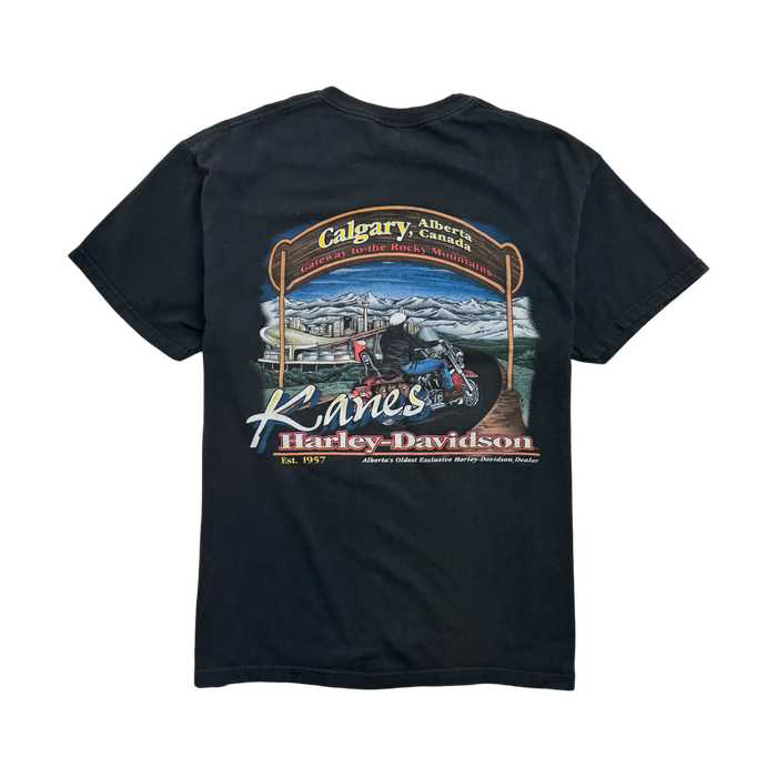 Vintage 2000s Kanes Harley Davidson Tee Black | Vitnage Clothing Store Canada