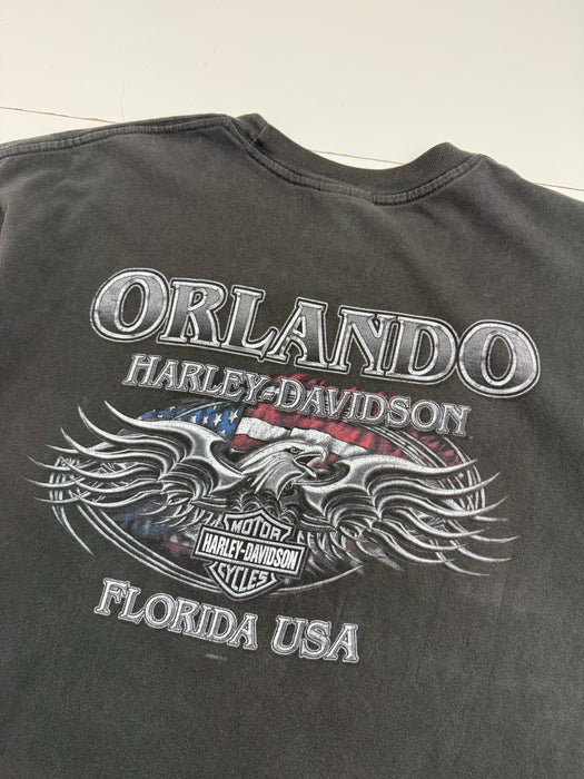 Vintage Y2K Harley Davidson Orlando Tee Black | Vitnage Clothing Store Canada