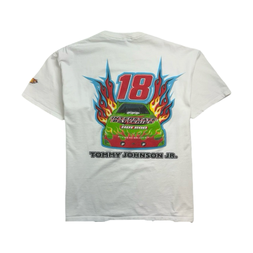 (L) Vintage Tommy Johnson Jr. Nascar Tee White | Vintage Clothing Store Canada