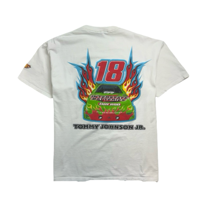 (L) Vintage Tommy Johnson Jr. Nascar Tee White | Vitnage Clothing Store Canada