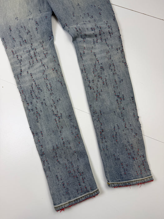 Purple Brand P001 Skinny Fit Embossed Denim Pants (USED) | Vitnage Clothing Store Canada