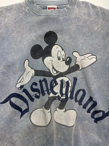 (L) Vintage 90s Disneyland Sweatshirt Washed Blue