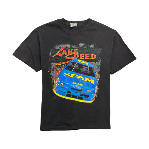 Vintage 90s Spam Nascar Racing Tee Black | Vintage Clothing Store Canada