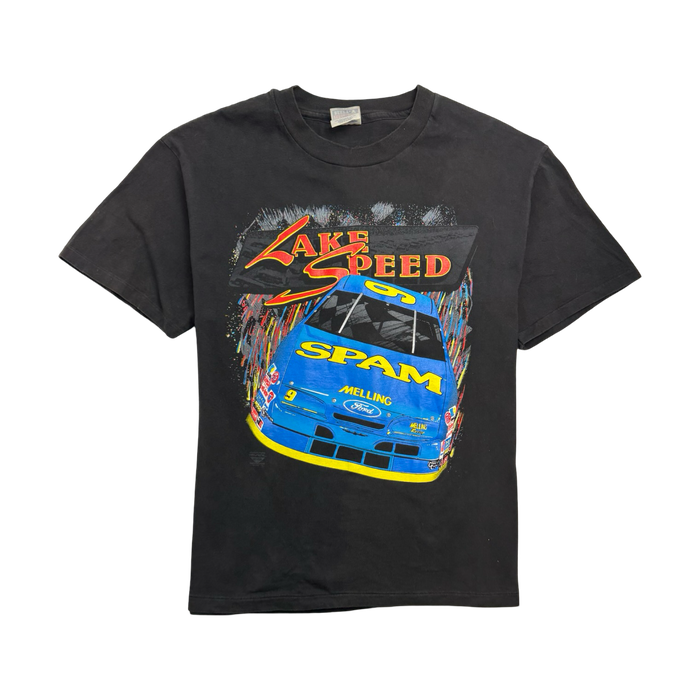 Vintage 90s Spam Nascar Racing Tee Black | Vitnage Clothing Store Canada