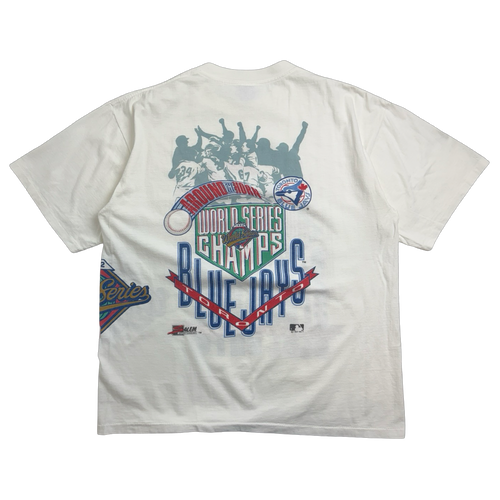 Vintage 1992 Toronto Blue Jays Around the Horn Champs Tee White | Vintage Clothing Store Canada