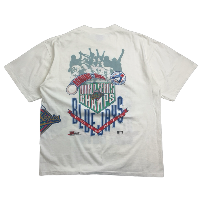 Vintage 1992 Toronto Blue Jays Around the Horn Champs Tee White | Vitnage Clothing Store Canada