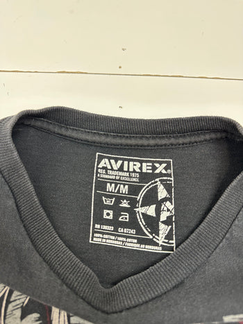 Vintage Y2K Avirex Cross Tee Black