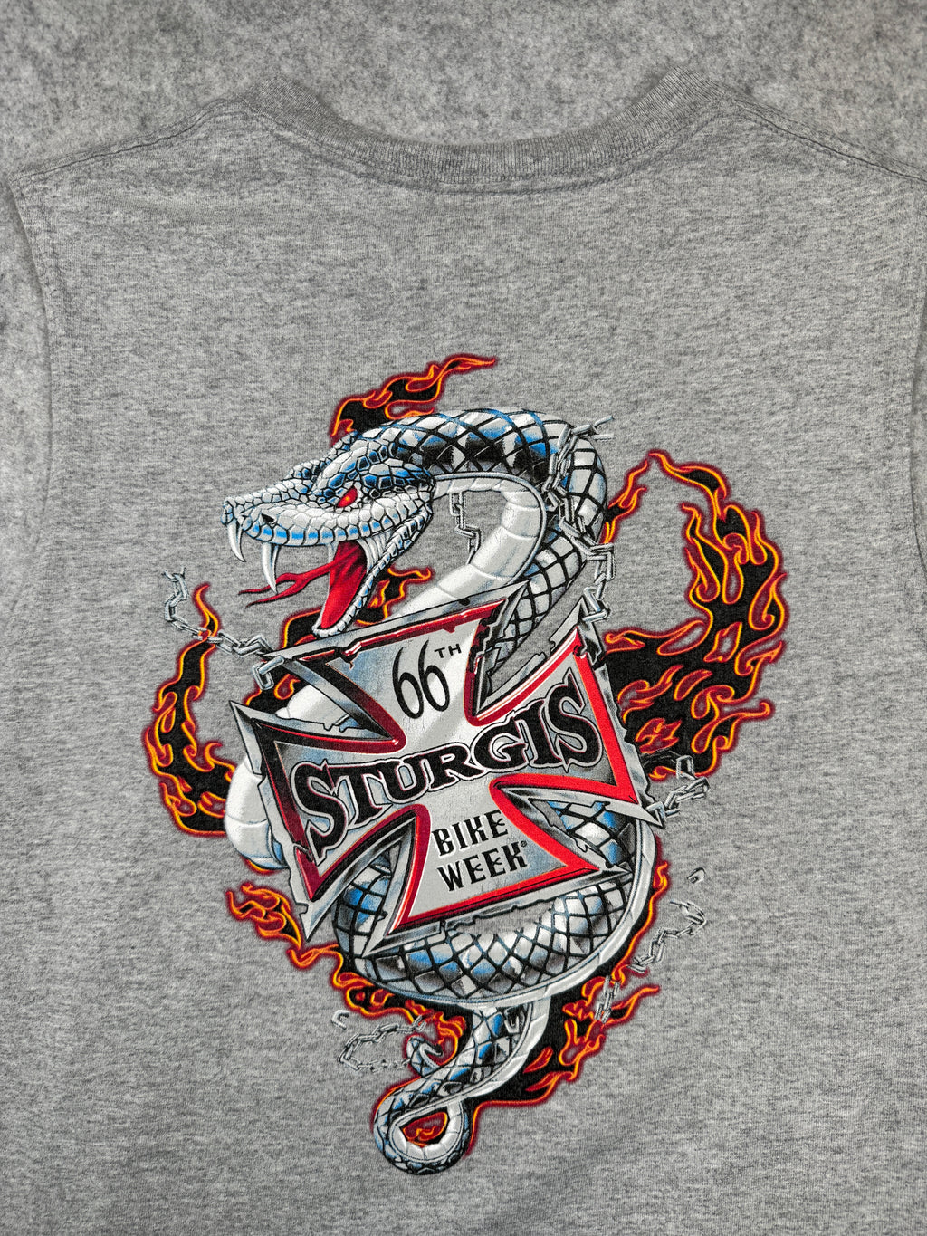 Vintage Sturgis 66th Bike Week Tank Top Tee Grey