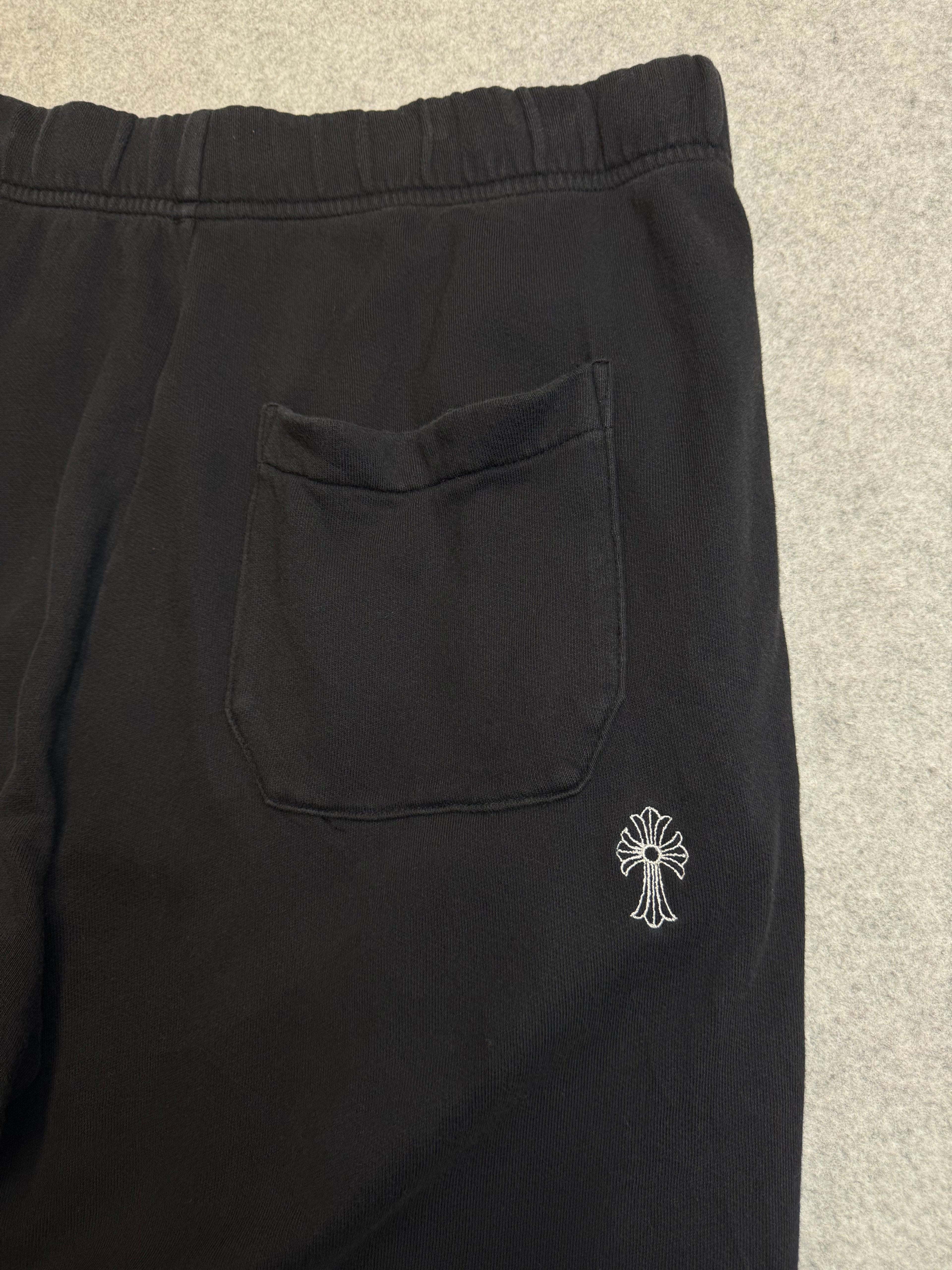 Chrome Hearts Embroidered Vertical Logo Shorts Black