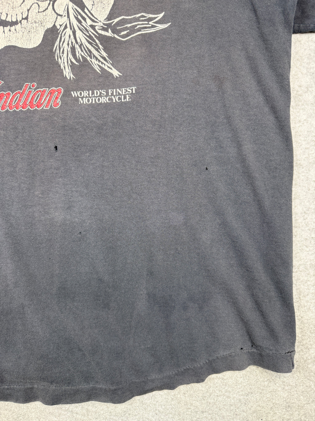 Vintage Indian Motorcycle Skull Tee Black