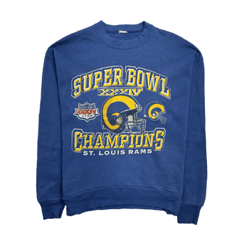 (M) Vintage St. Louis Rams Super Bowl Championship Sweatshirt Blue